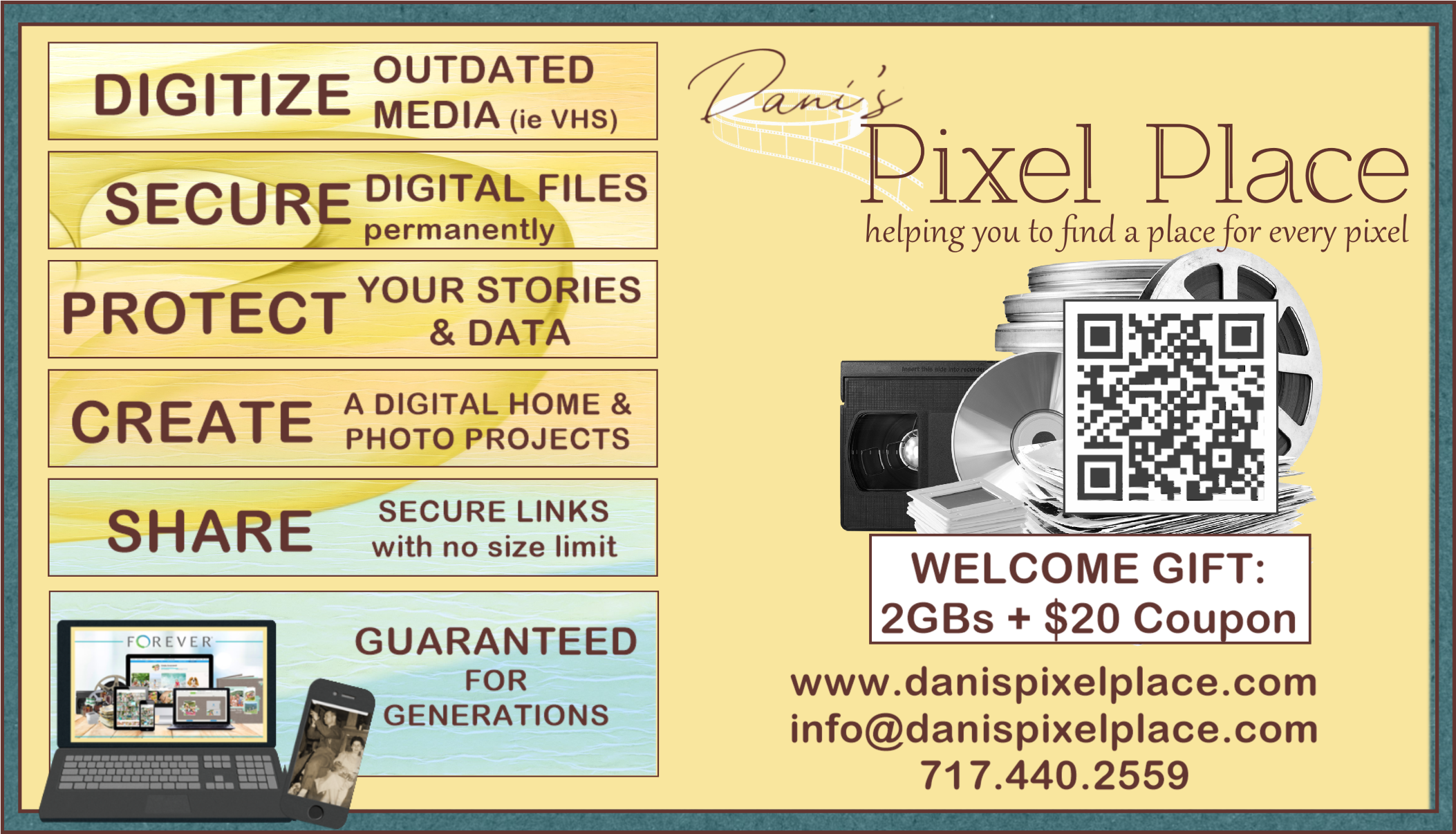 AD - Bus Card - AKT 02 Dani's Pixel Place chooses FOREVER